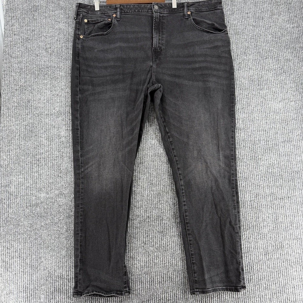 American Eagle Men's 44x32 AirFlex+ Black Straight Jeans Stretch Denim Goth